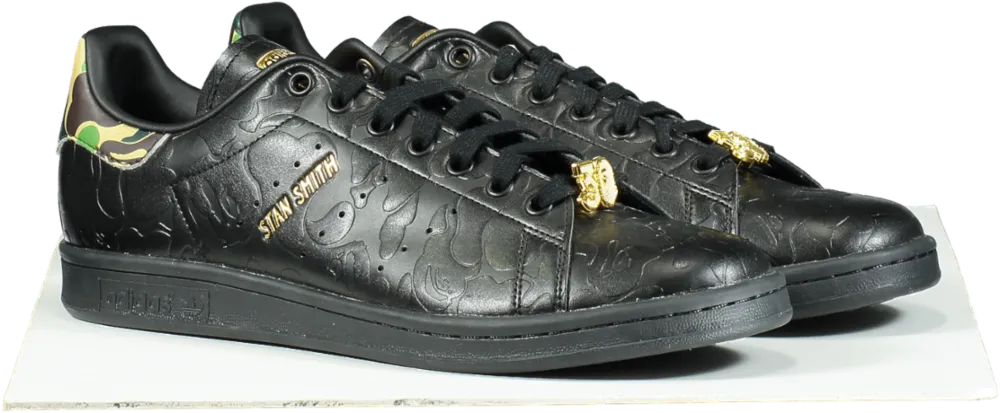 Adidas Black Stan Smith Bape Trainers UK 10