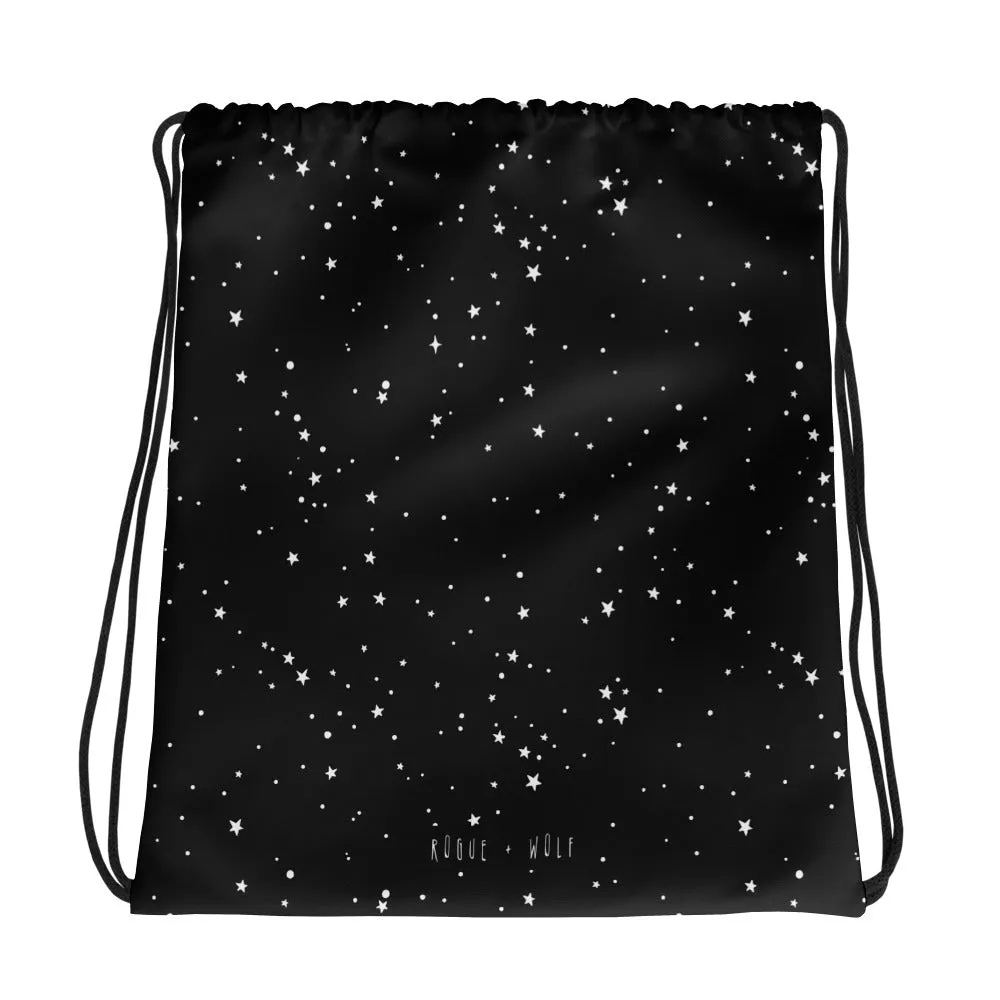 Astral Drawstring Bag  - Vegan Backpack Bag for Travel, Yoga, Goth Accessories, Gym Essentials - Unisex Activewear