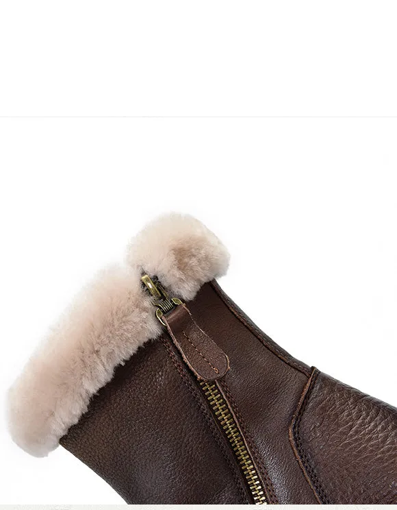 Comfortable Fur Liner Wide Toe Box Platform Winter Boots