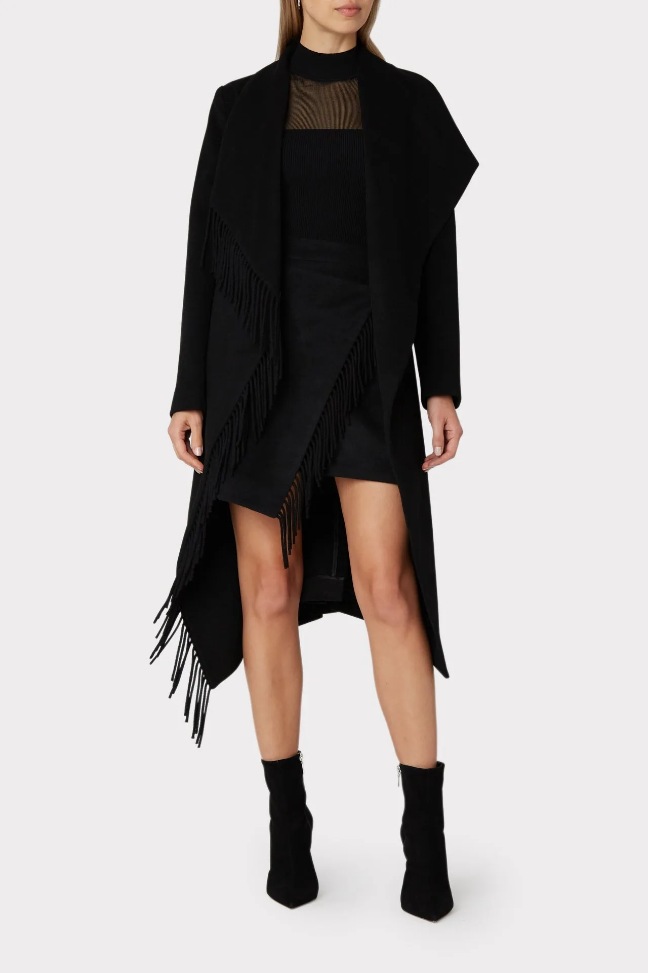 Fringe Wool Coat