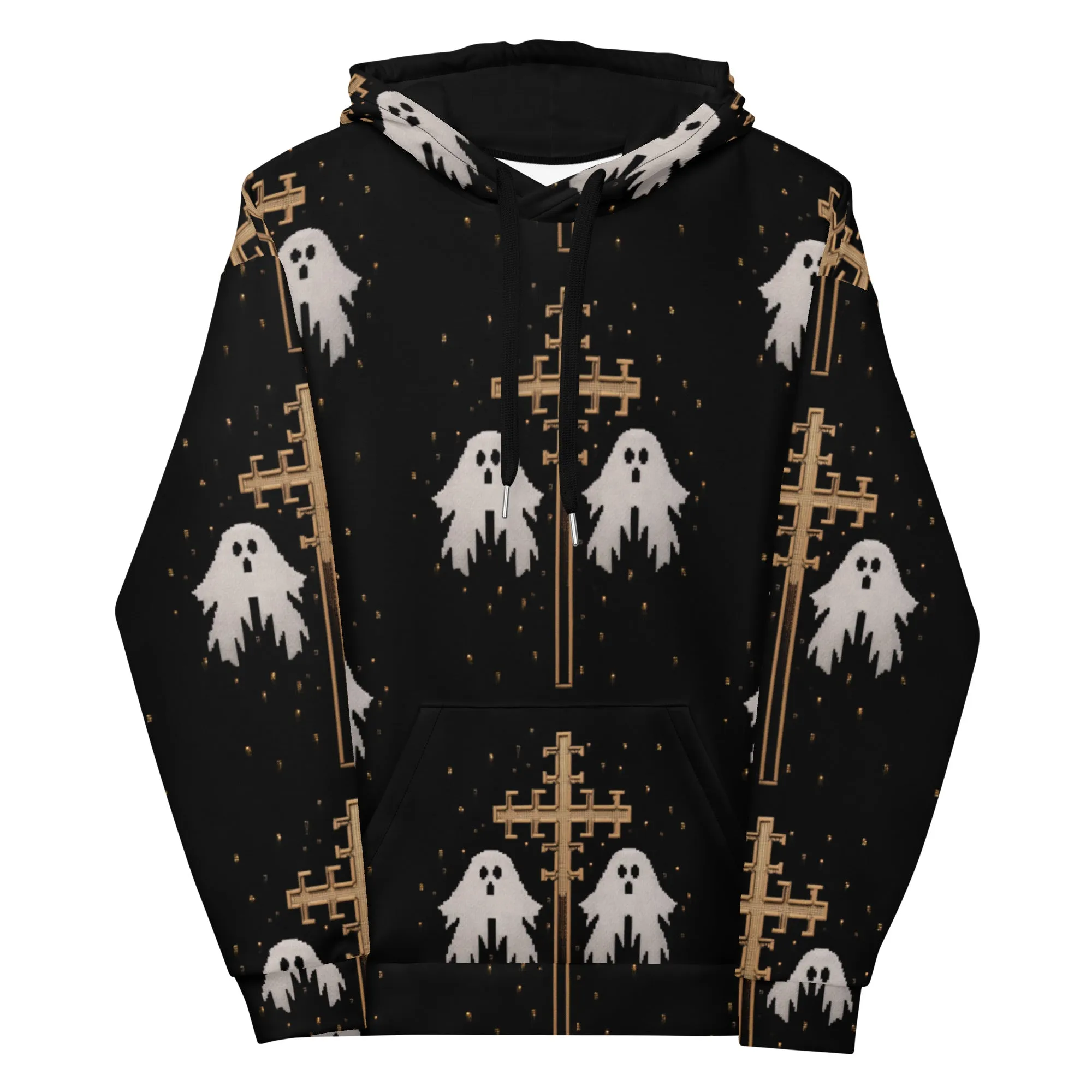 Holy Spirits Unisex Hoodie - Dark Academia Gothic Jumper with Spooky Ghosts, Witchy Alt Style