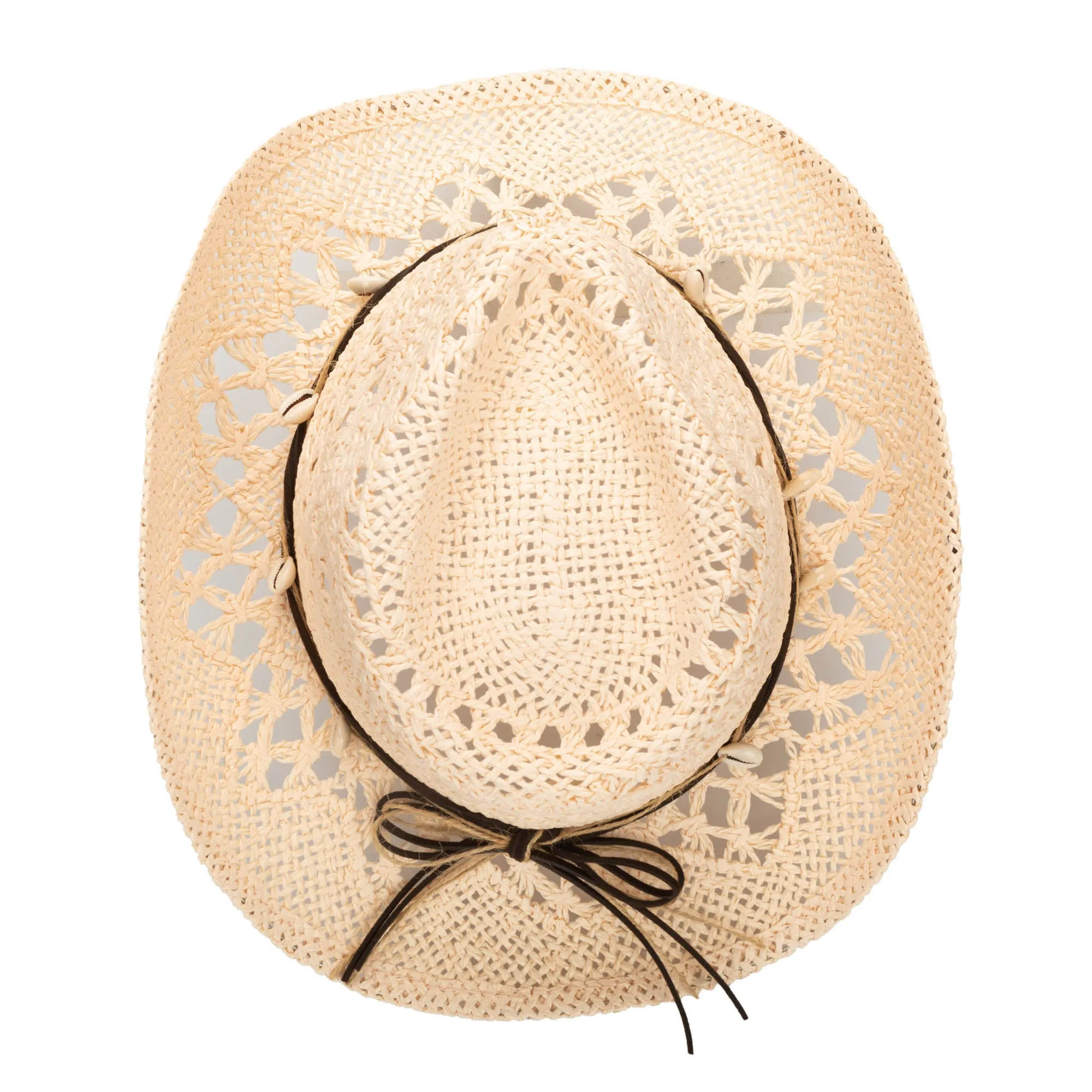 Kids Open Paper Weave Cowboy Hat