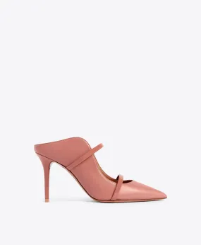 Maureen 85 Pink Leather Mules