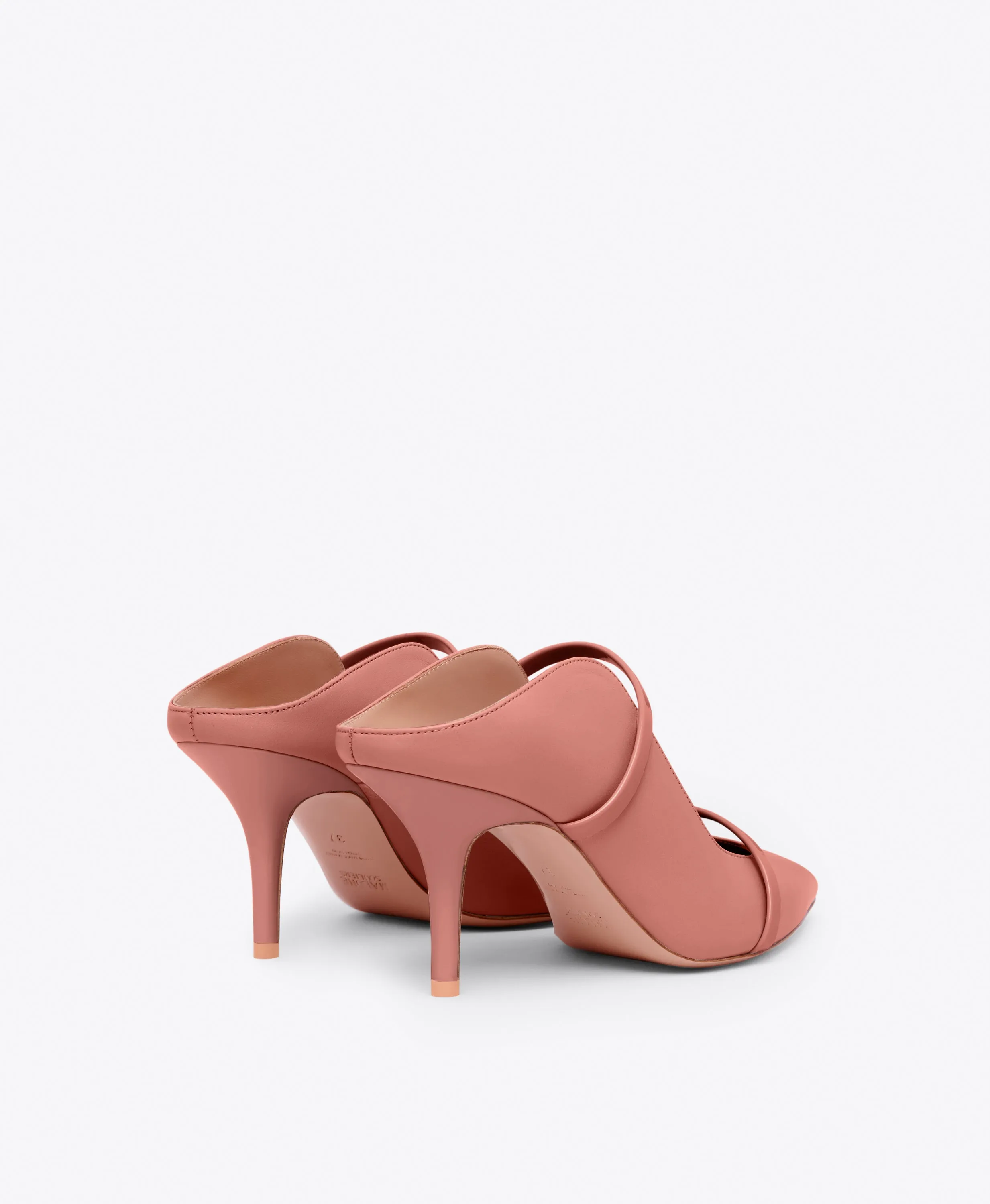 Maureen 85 Pink Leather Mules