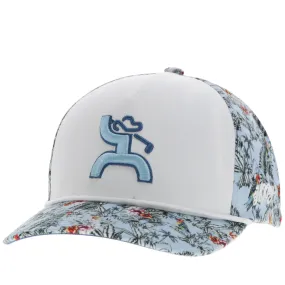 "Cowboy Golf" Hat White/Floral Pattern