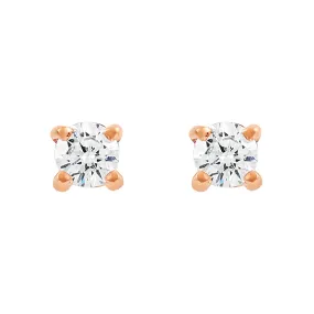 Rose Gold Basic Cubic Studs