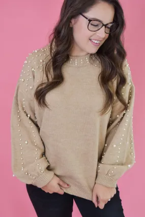 Something Extra Pearl Beaded Sweater