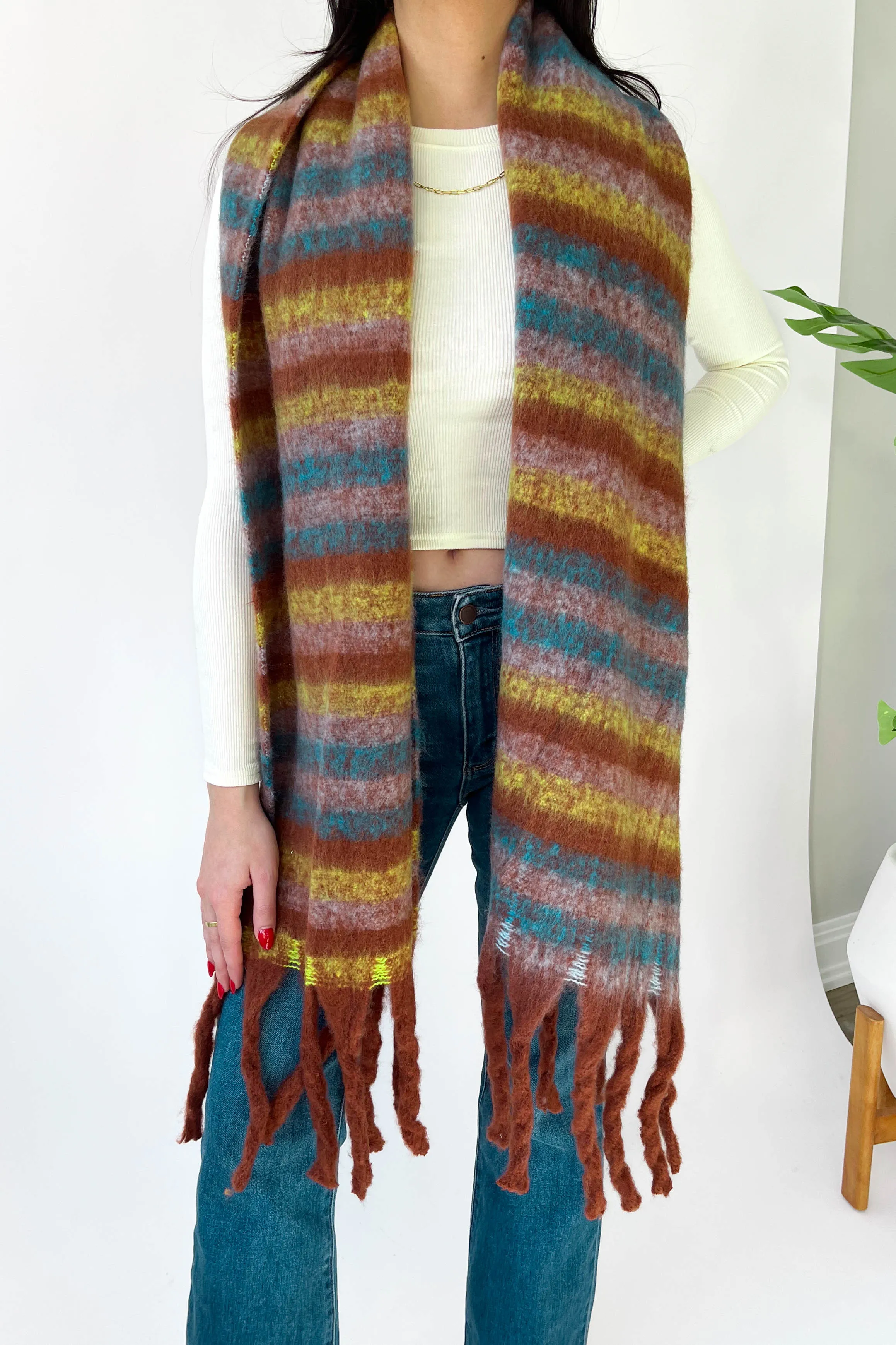 Stay Cozy Scarf in Brown