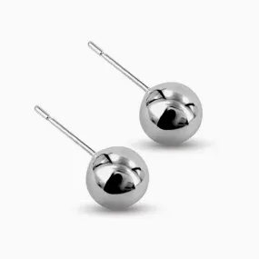 Sterling Silver Ball Stud Earrings 6,7 & 8mm Ball Studs| Unisex Jewellery